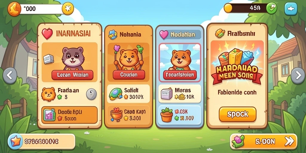 Screenshot menampilkan antarmuka permainan yang bersih dan menarik.