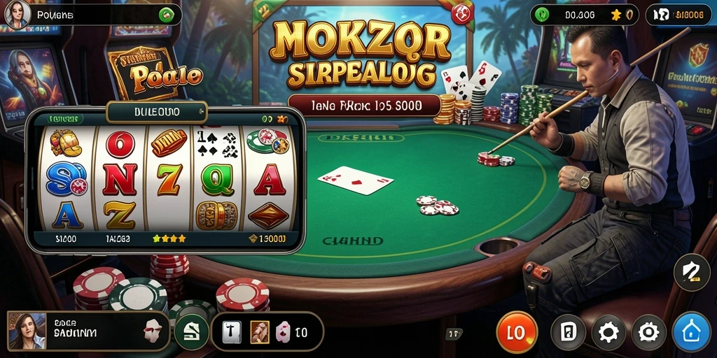 Tampilan awal DANAGAME yang menarik dan intuitif.