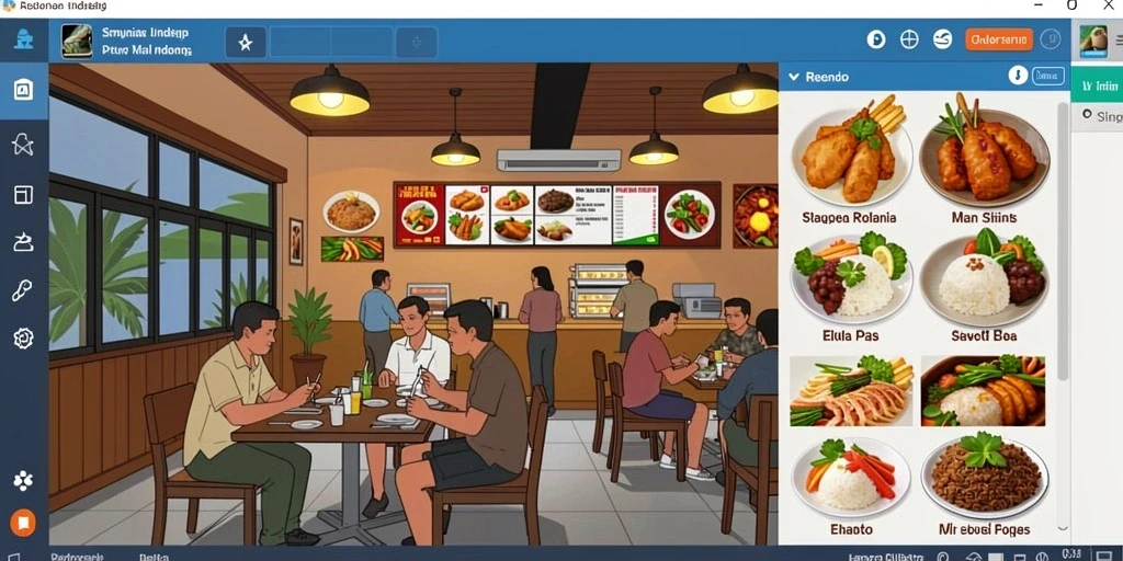 Tampilan menu utama yang intuitif dan menarik.