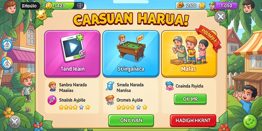 Tangkapan layar menampilkan dunia fantasi MENARA4D yang indah.