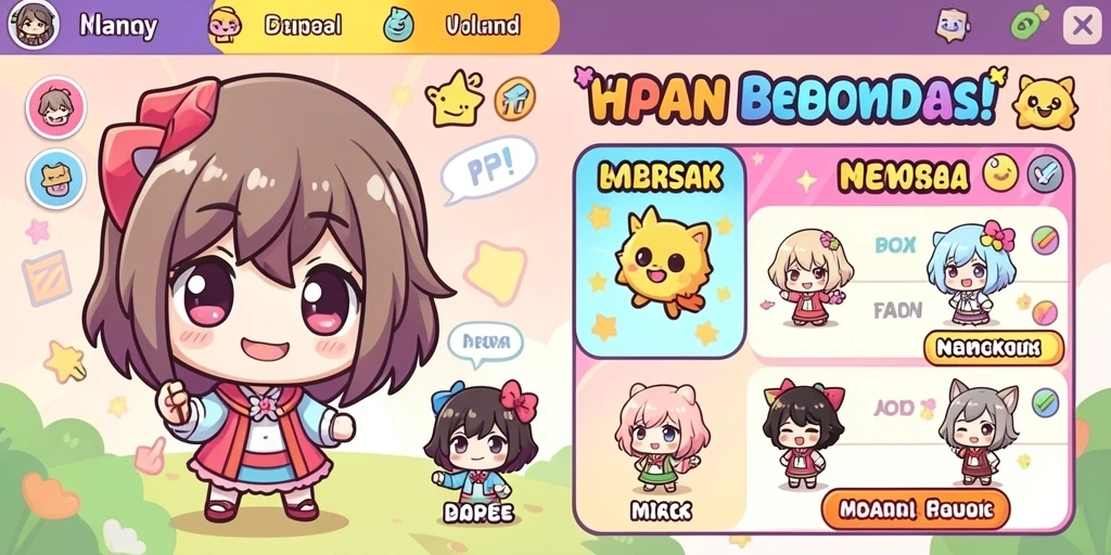 Tampilan karakter preman yang kuat dan berani.